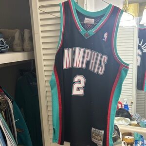 Mitchell & Ness Memphis Jersey - Black, Teal, and Red